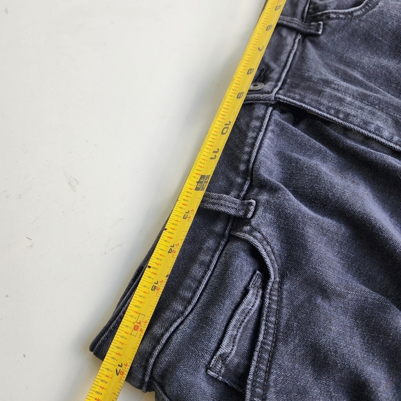 Liz Claiborne Womens Black Denim Skirt A-line Classic Midi Stretch Sz 14 - Picture 8 of 12